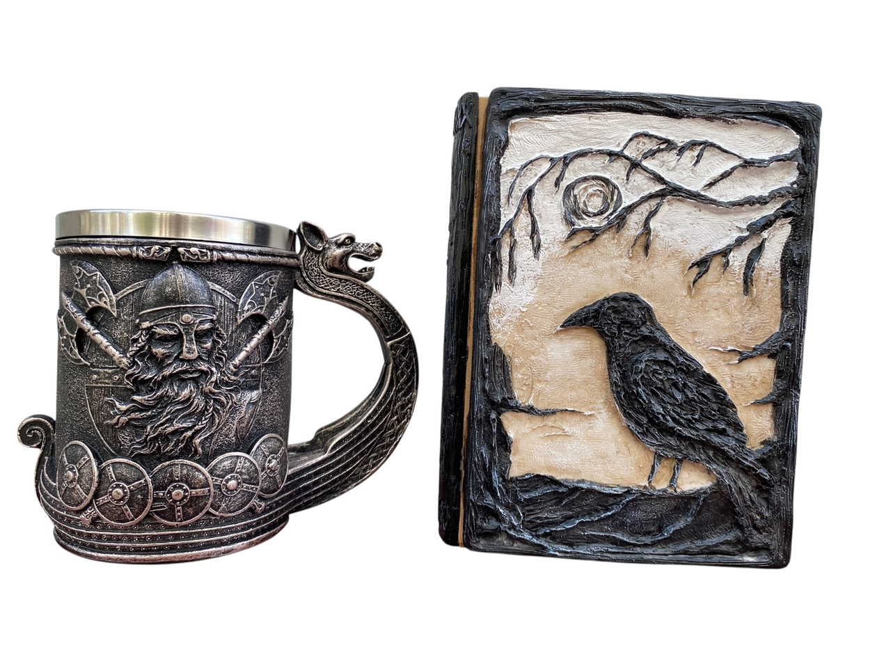 Подарунковий набір Кухоль 3D Корабель Вікінгів і Блокнот 3D «Тінь Ворона», фото 1