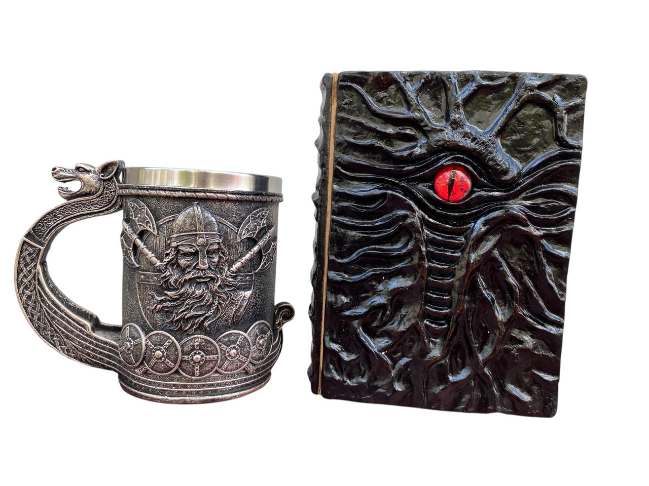 Подарунковий набір Кухоль 3D Корабель Вікінгів і Блокнот 3D «Книга, що дивиться у відповідь», фото 1