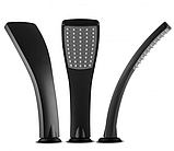 Змішувач для ванни YOKA RUBA BLACK чорний на борт ванни *, фото 5