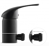 Змішувач для ванни YOKA RUBA BLACK чорний на борт ванни *, фото 6