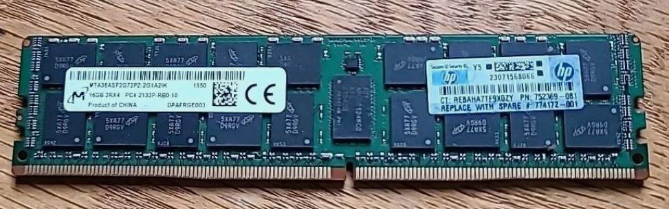 16GB DDR4 2133 Micron 2Rx8 RAM PC4-17000R  Серверна оперативна пам'ять, фото 1