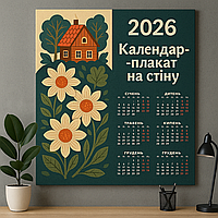 Календар-плакат на стіну на замовлення а2 формату (тільки опт від 10шт.) — професійний підхід та доступні ціни