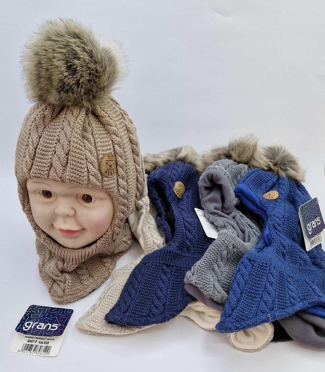 Дитячий зимовий шолом Grans оптом р 46-48