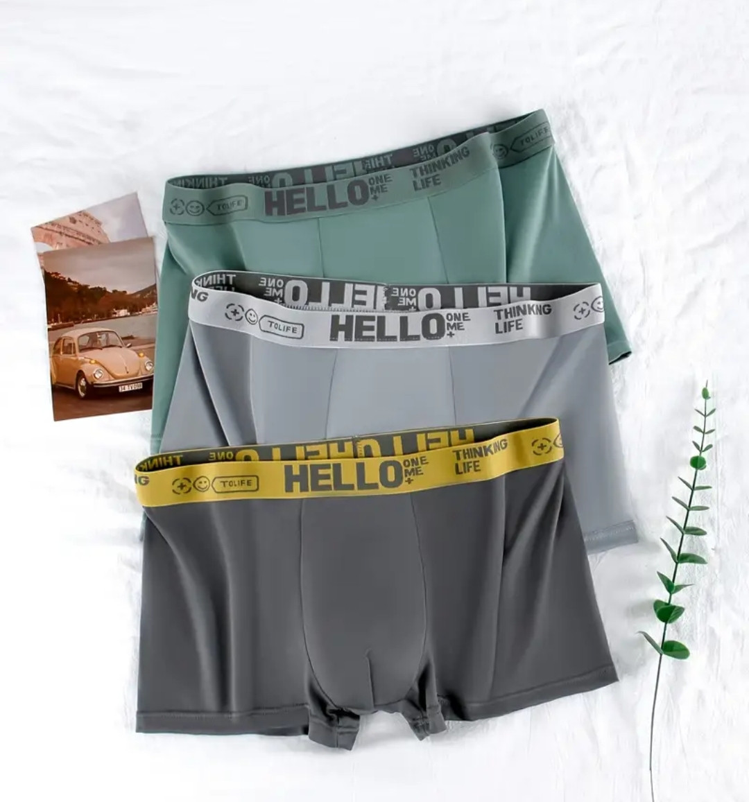 Набір чоловічих трусів ХXL 3 шт боксерів, труси боксери для чоловіків розмір 48-50, фото 1