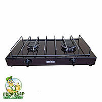 Газова двоконфоркова настільна плита 50см, якісний таганок на природний / скраплений газ