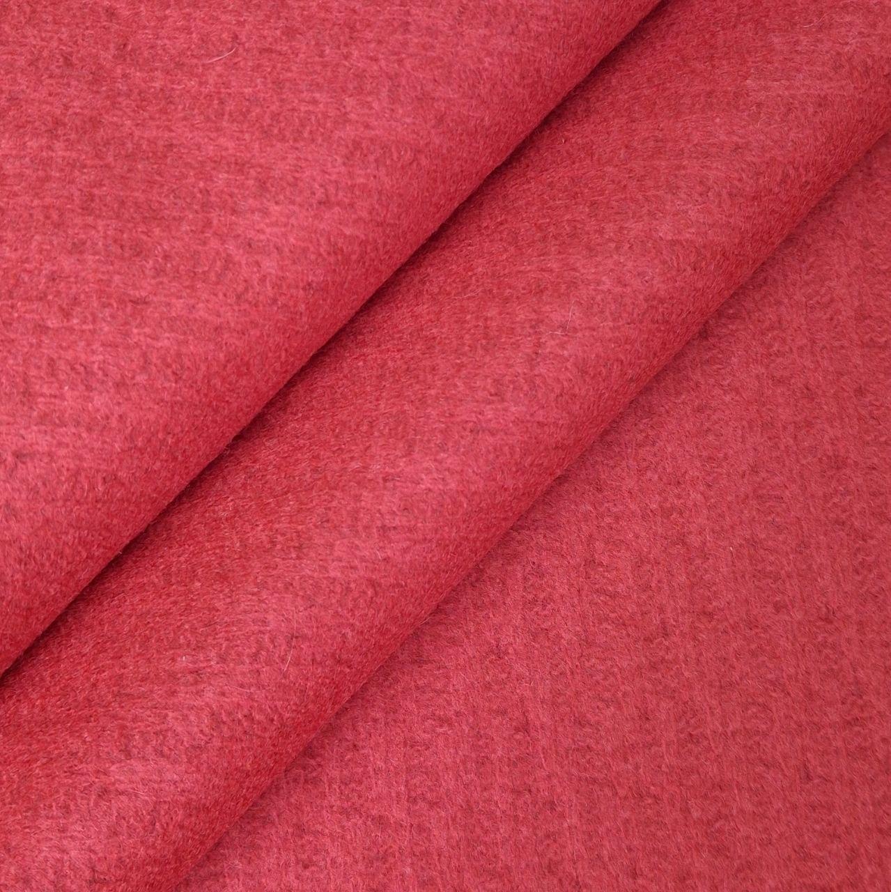 Трикотаж лоден(валяний) з візерунком колір світло-червоний, фото 1