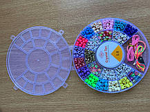 Дитячий набір для творчості створення шарм-браслетів із фурнітурою, Набір із бісеру та намистин номер 87, фото 5