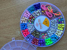 Дитячий набір для творчості створення шарм-браслетів із фурнітурою, Набір із бісеру та намистин номер 87, фото 4