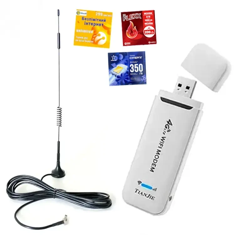 4G Wi-Fi комплект "Домашній компактний" Модем TianJie UF901-3 + Антена 7 dB