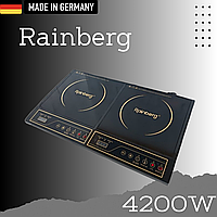 Двокомфоркова індукційна плита Rainberg 4200W RB-817 Склокерамічна кухонна настільна плита ТОП