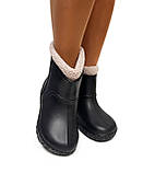 Жіночі чоботи чорні з піни на хутрі  39, фото 3