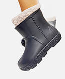 Жіночі чоботи чорні з піни на хутрі  39, фото 8