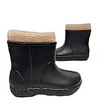Жіночі чоботи чорні з піни на хутрі  39, фото 6