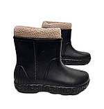 Жіночі чоботи чорні з піни на хутрі  39, фото 5
