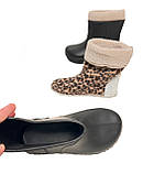 Жіночі чоботи чорні з піни на хутрі  39, фото 7