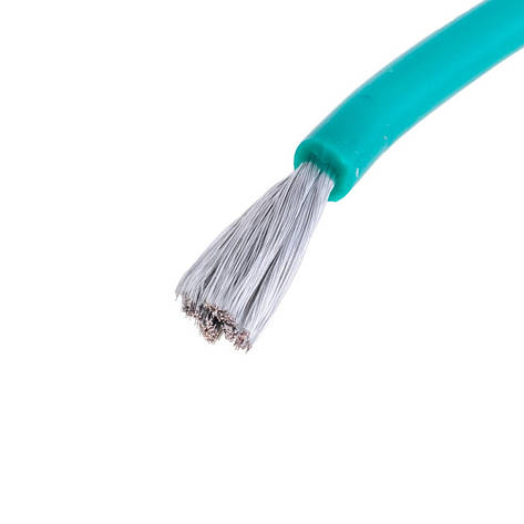 Силіконовий дріт 12AWG (3.5mm2-680/0.08TS) зелений, 1 м, фото 1