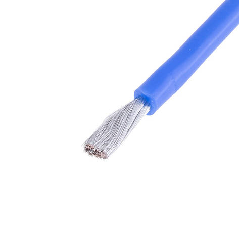 Силіконовий дріт 12AWG (3.5mm2-680/0.08TS) синій, 1 м, фото 1