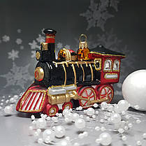 Скляна ялинкова іграшка Паротяг великий Impuls. асортимент як Irena, Komozja, фото 3