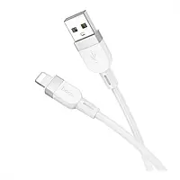 Кабель USB - Lightning Hoco X109 Silicone 2.4A/1m White