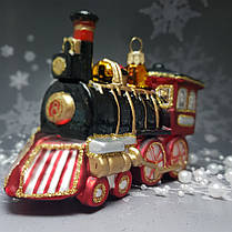 Скляна ялинкова іграшка Паротяг великий Impuls. асортимент як Irena, Komozja, фото 5