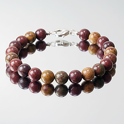 Мукаїт яшма Ø12 браслет, 0251ТЯ