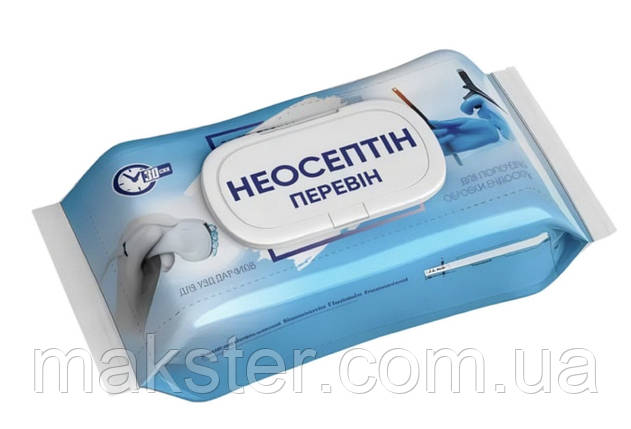 Серветки Неосептін Перевін для УЗД, 120шт, фото 1