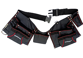 Пояс для інструментів полегшений DRAUMET 3785 (12 кишень + тримач молотка)