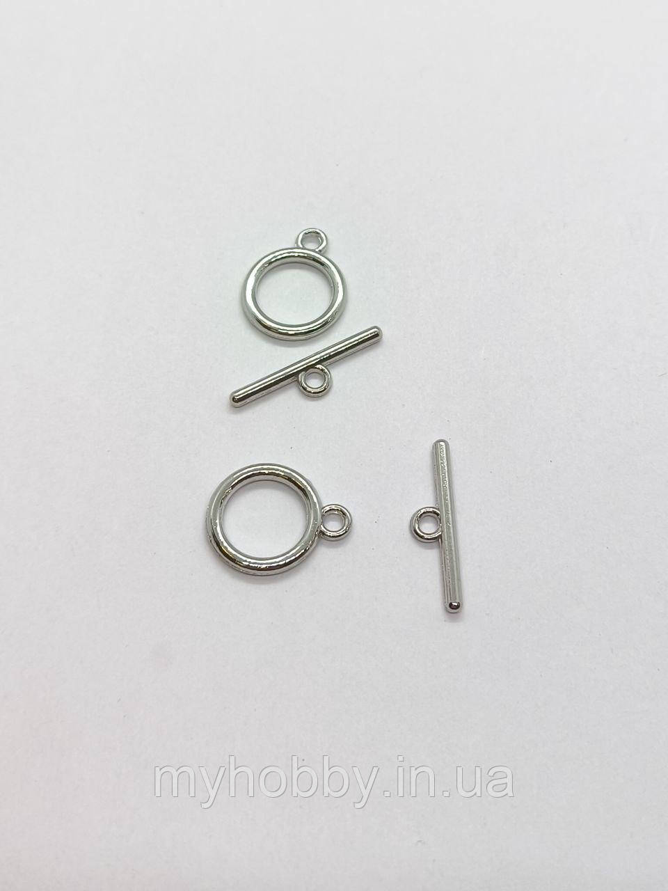 Тогл колір срібло 15мм -1шт, фото 1