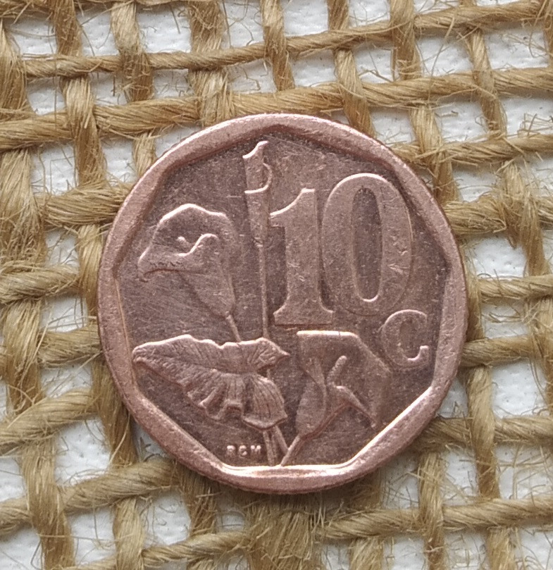 10 центiв 2022 року. ПАР, фото 1