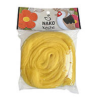 Nako Keche (Нако Кеч) №3101 жовтий (Пряжа 100% вовна, нитки для фелтинга-валяння)
