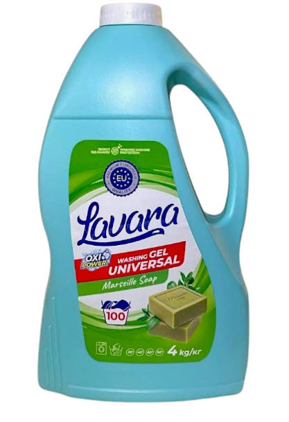 Засіб рідкий для прання Lavara Marseille Soap універсальний 4 кг, фото 1