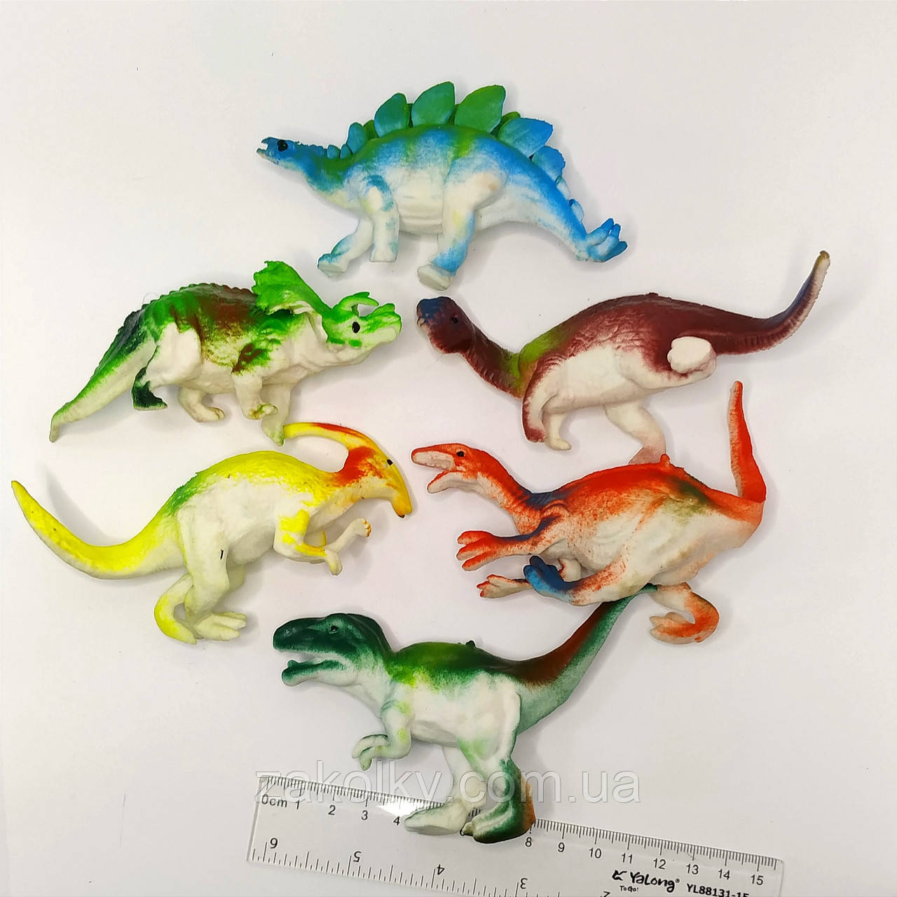 Іграшка гумова "Мікс динозаврів".