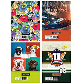 Блокнот на бічній спіралі, А5, 40 аркушів, клітина, м'яка обкладинка, Апельсин