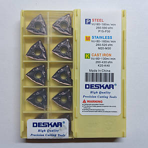 WNMG080408-MA LF6018 DESKAR (Сталь, Нержавіюча сталь) Твердосплавна пластина, фото 2