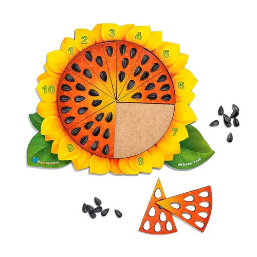 Сортер дерев'яний: "Соняшник - рахунок". Дитяча розвиваюча гра (ПСФ50), фото 1