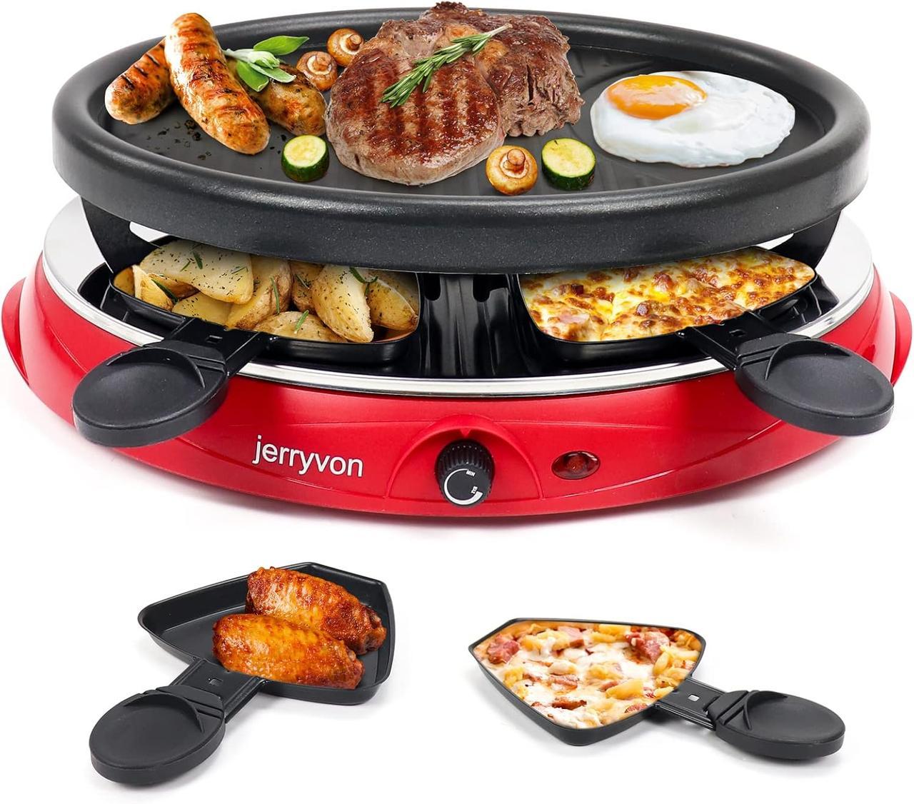 Раклетниця-гриль Jerryvon Wooden Spatulas Red, фото 1