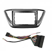 Перехідний штатний комплект із проводкою до Android магнітоли Hyundai Accent 2017-2019