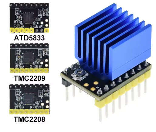Драйвер крокового двигуна TMC2209 із охолодженням