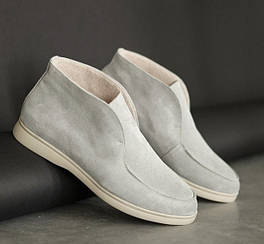 Черевики лофери жіночі демісезонні шкіряні замшеві бежеві чорні коричневі шоколадні