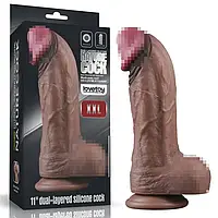 Фалоімітатор гігант на присосці Dual Layered Silicone Cock XXL 11.0 ST60871