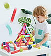 Магнітний конструктор, магнітні палички, магнітні блоки для дітей 98 деталей click4TOYS 5903772587012, фото 3