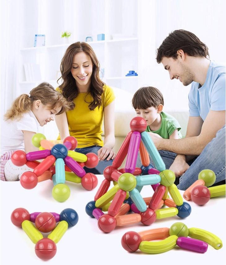 Магнітний конструктор, магнітні палички, магнітні блоки для дітей 98 деталей click4TOYS 5903772587012, фото 1