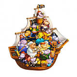 Дерев'яний пазл-вкладка: "Бегемотики - пірати". Розвиваюча гра (ПСД083), фото 2