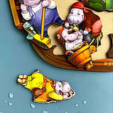 Дерев'яний пазл-вкладка: "Бегемотики - пірати". Розвиваюча гра (ПСД083), фото 4