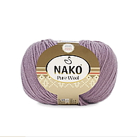 Nako Pure Wool (Нако Пур Вул) №00318 пильна троянда (Пряжа 100% вовна, нитки для в'язання)