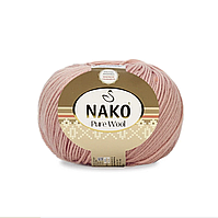 Nako Pure Wool (Нако Пур Вул) №11632 пудровий (Пряжа 100% вовна, нитки для в'язання)