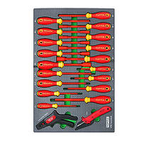 Професійний набір TOPTUL 20 од. ізольованого інструменту 1000V для електриків GED2065