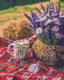 Алмазна мозаїка/вишивка Лавандовий спокій 40*50 см Орігамі OD 3517