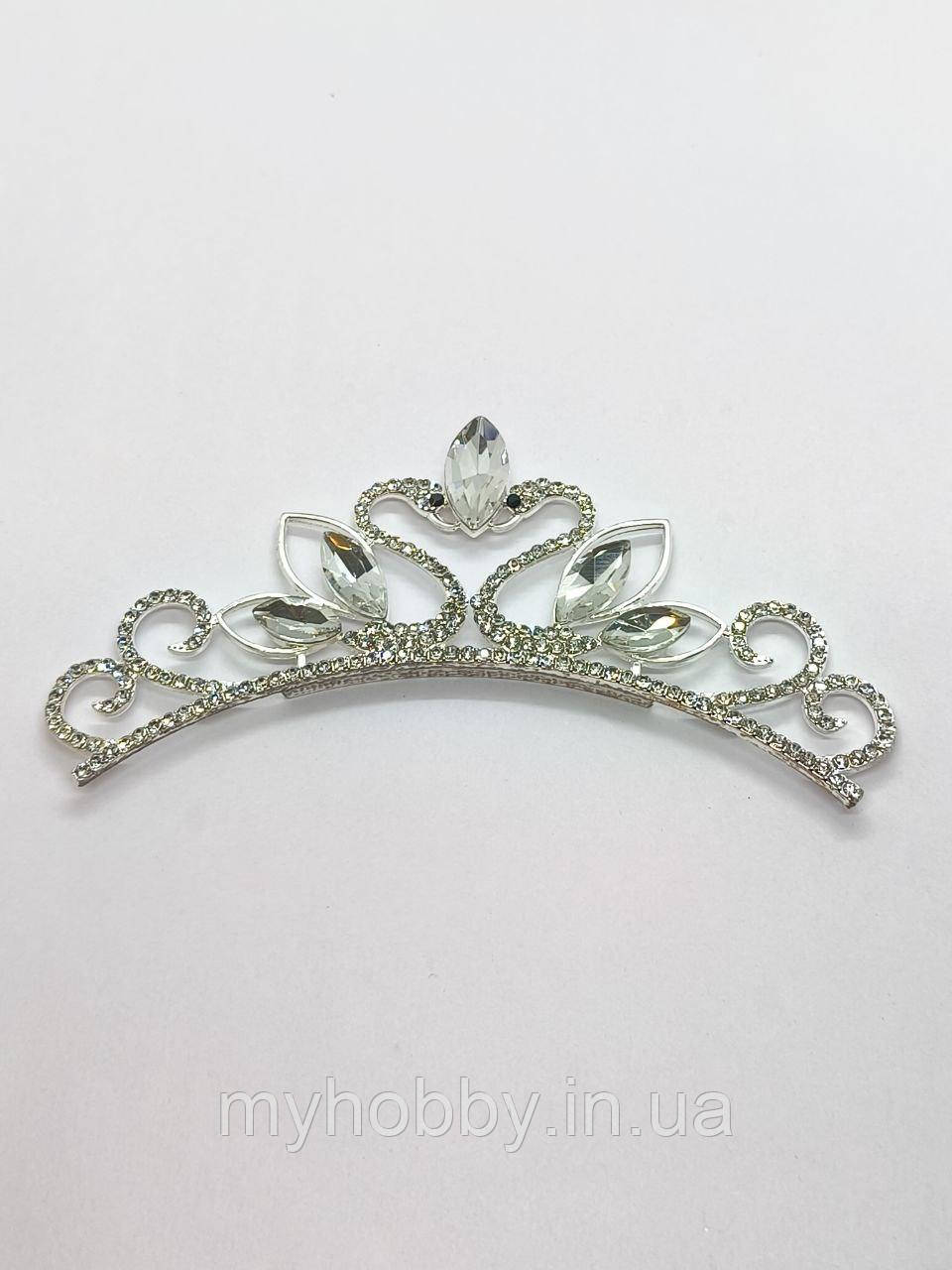 Корона металева зі стразами 11*5,5см, фото 1