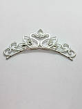 Корона металева зі стразами 11*5,5см, фото 2